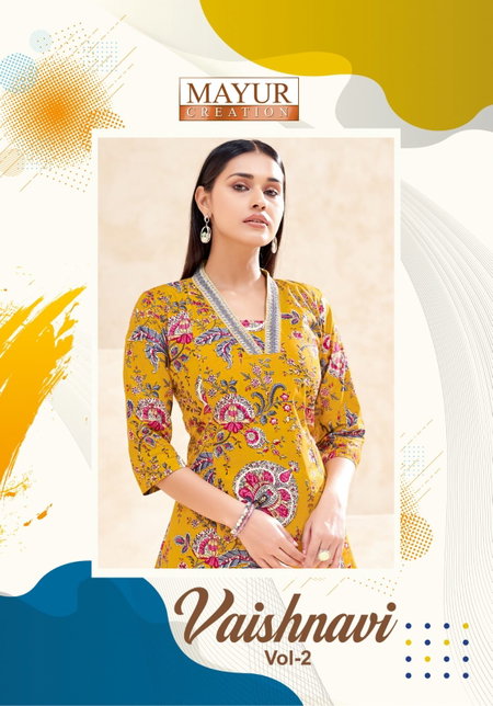 Vaishnavi Vol 2 By Mayur Poplin Cotton A Line Co Ord Set Wholesale Market In Surat